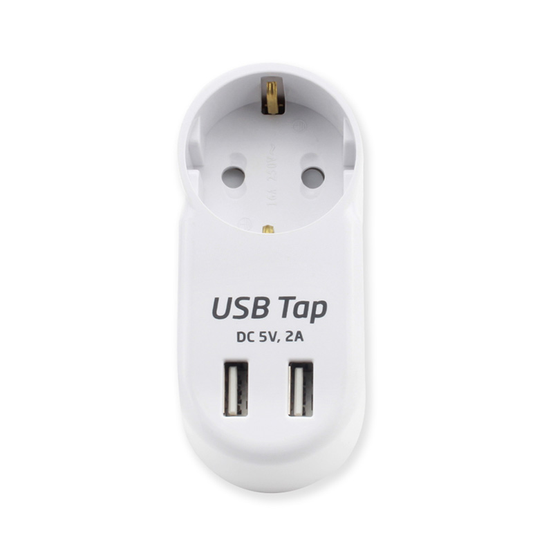 Tabón inalámbrico estándar de la UE portátil 1 de salida con 2 puertos USB