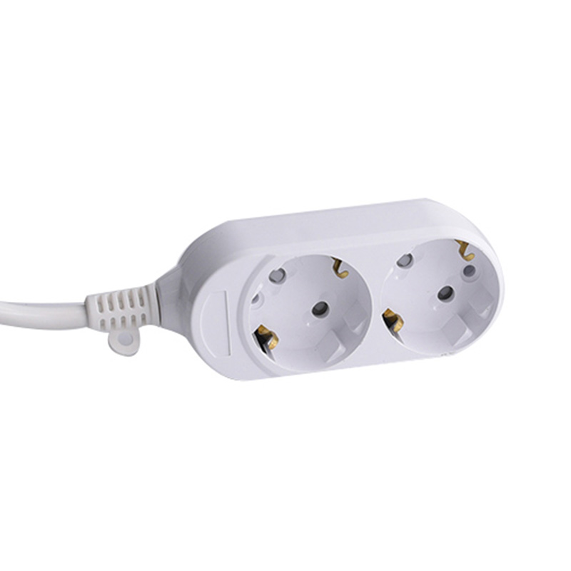 10a blanco 2 enchufes de la UE EU sin interruptor