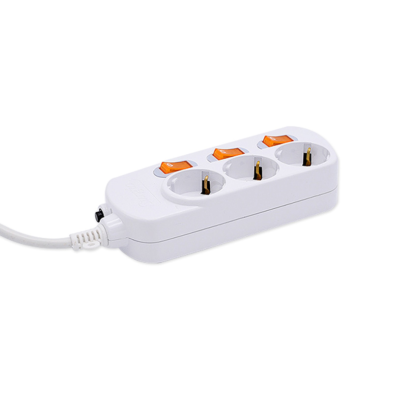 3 salidas de la UE Socket estándar con interruptor independiente y botón de protección contra sobrecarga 3 salidas de la UE Socket estándar con interruptor independiente y botón de protección contra sobrecarga